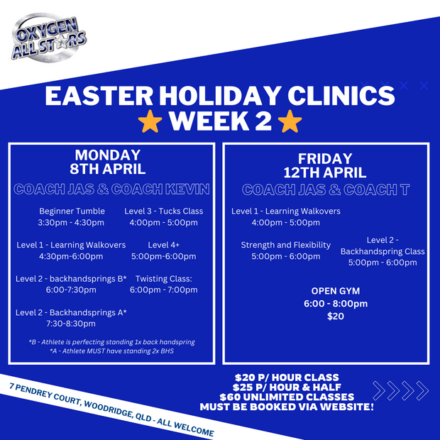 Easter Holiday Clinic Week 2 - QLD